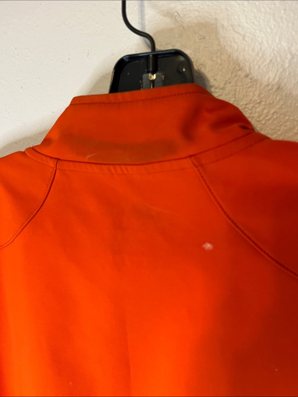 Men's Vibrant Orange Performance Softshell Jacket - Picture 3 of 8